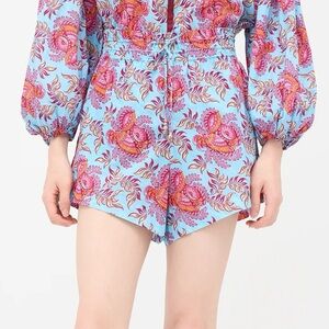 Boteh blue Coquille shorts